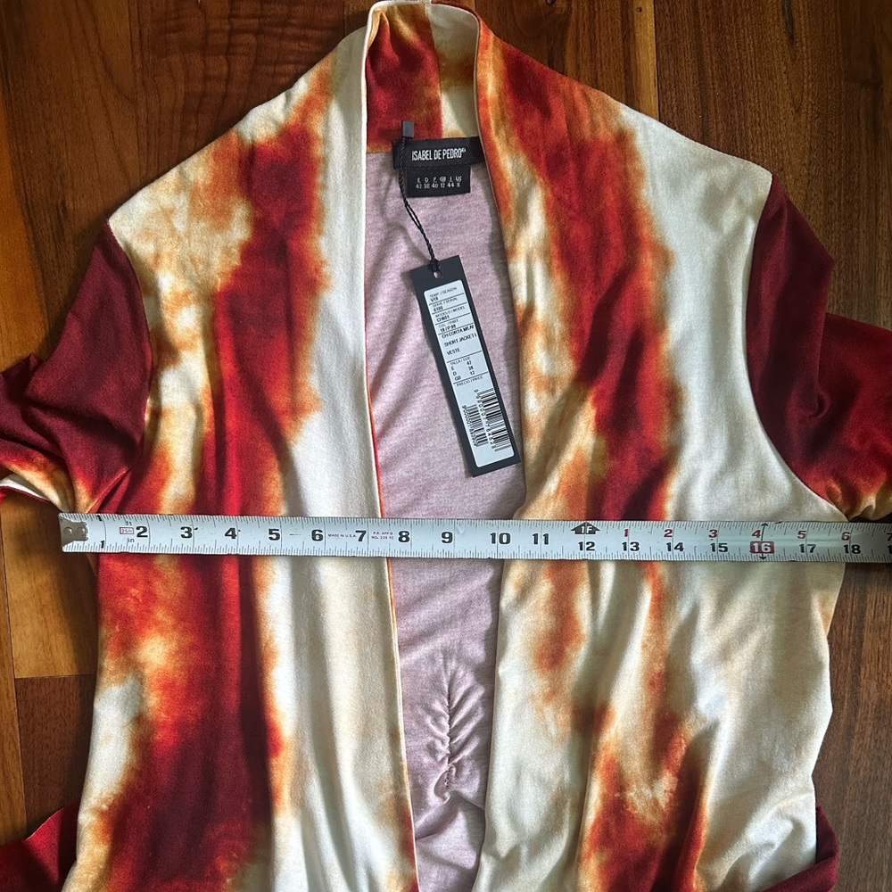 NWT Isabel de Pedro Tie Dye Cardigan; Size 8 (Fits like Small) - Picture 5 of 12